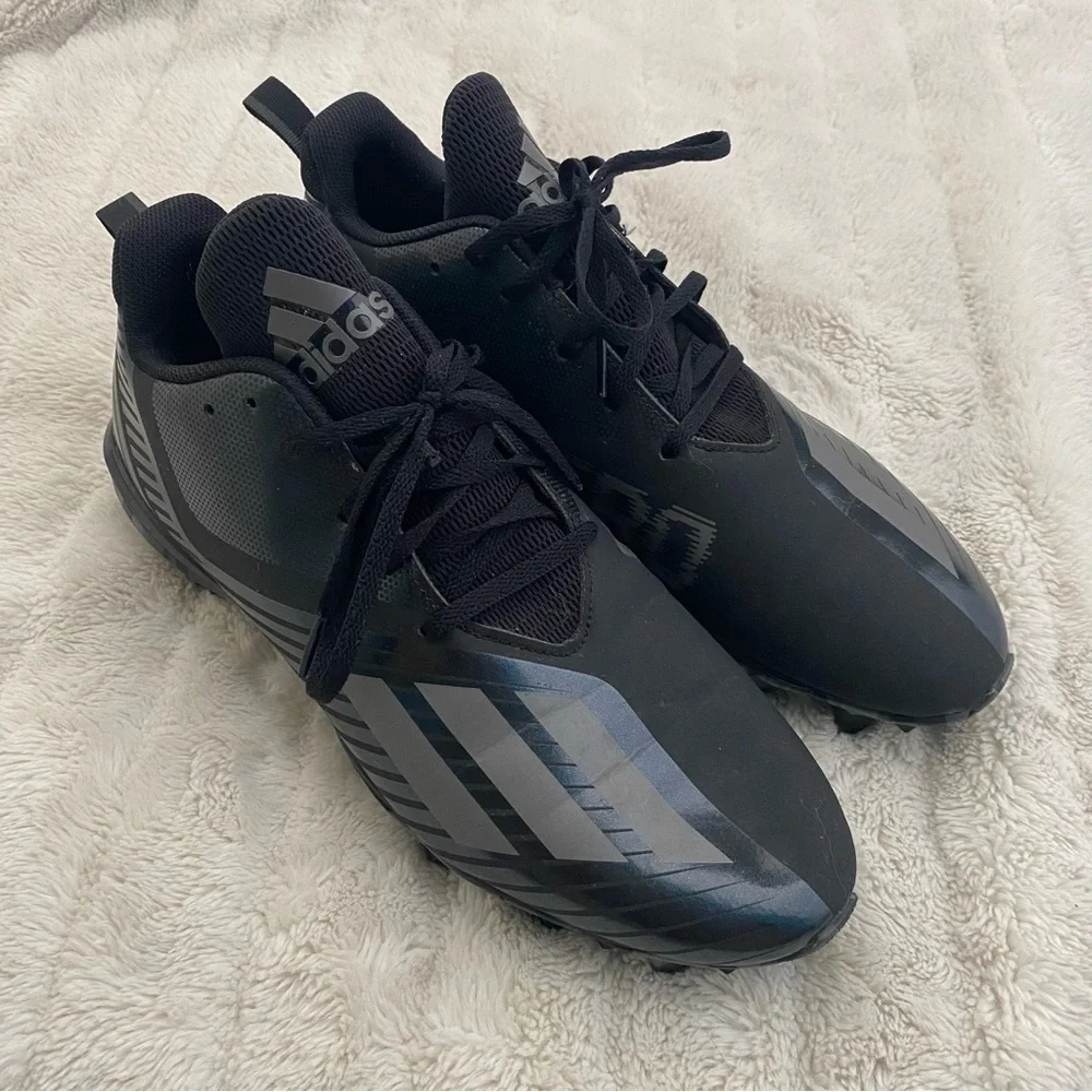 Adidas Adizero Spark Men’s Cleat Black Athletic Shoes Size 12